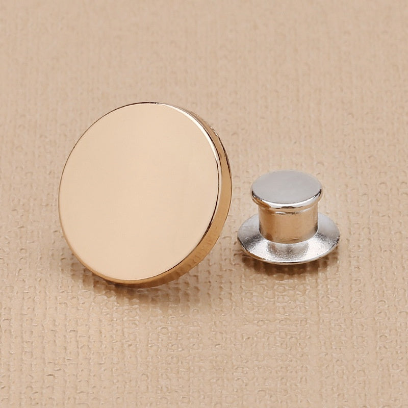 Golden Embossed denim Jeans Knot coat Metal Flat back Buttons Tack Metal Buttons-273