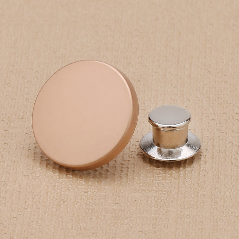 Golden Embossed denim Jeans Knot coat Metal Flat back Buttons Tack Metal Buttons-273