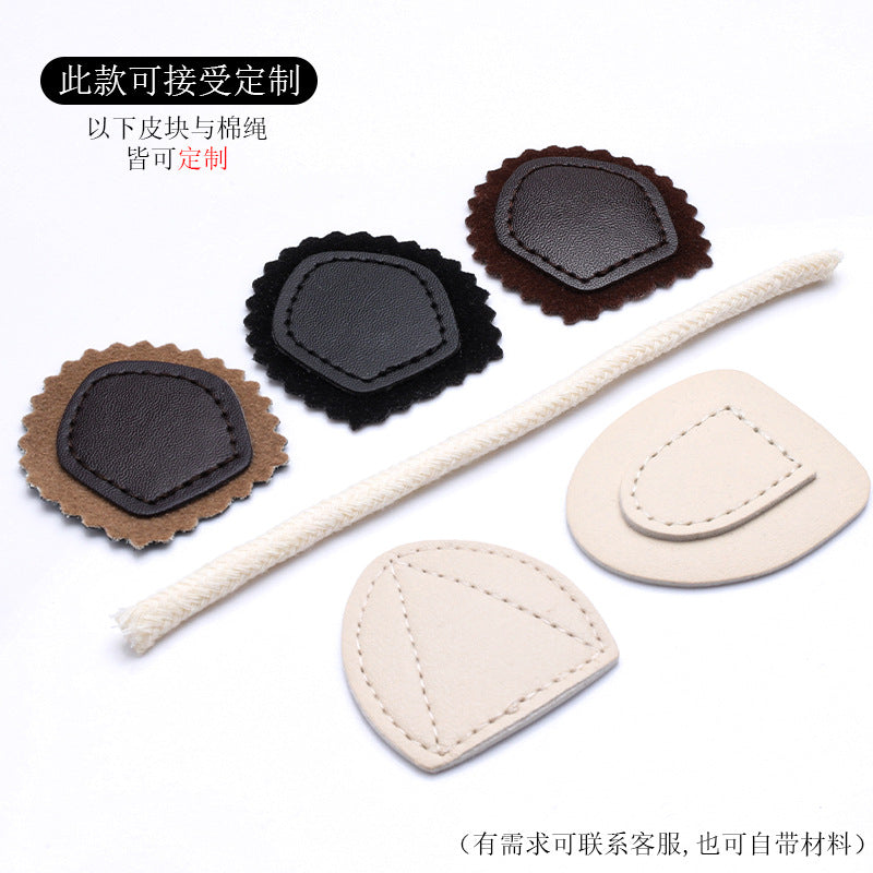 Oem Fabric Genuine Leather Wood Rope Coat Closure Toggle Button-275
