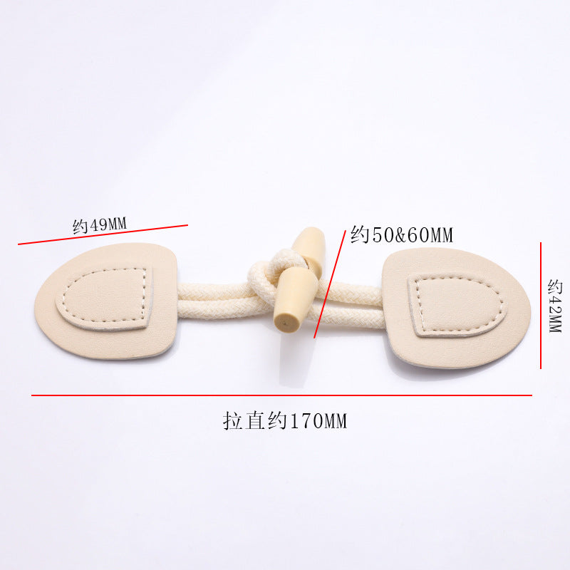 Oem Fabric Genuine Leather Wood Rope Coat Closure Toggle Button-275
