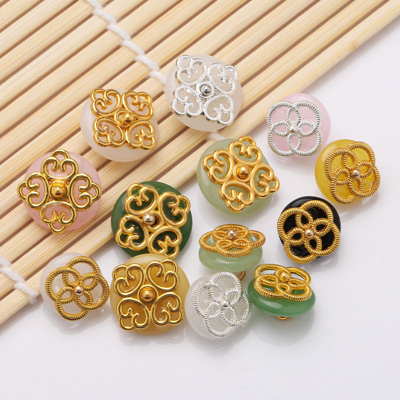 In Stock Wholesale Chinese style Shank Button Metal Buttons for Clothes-276