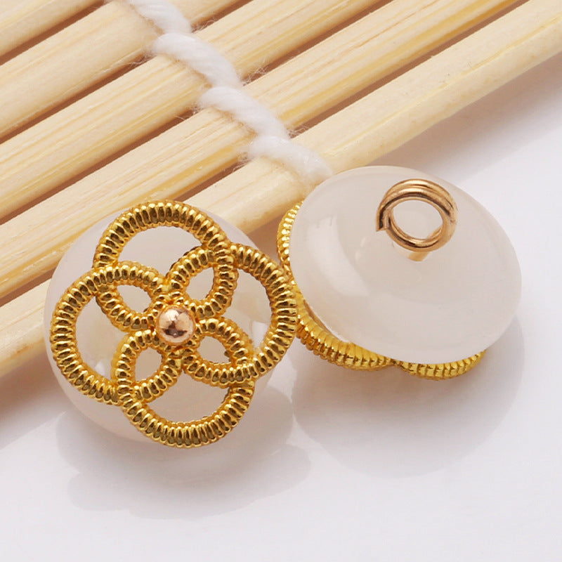 In Stock Wholesale Chinese style Shank Button Metal Buttons for Clothes-276
