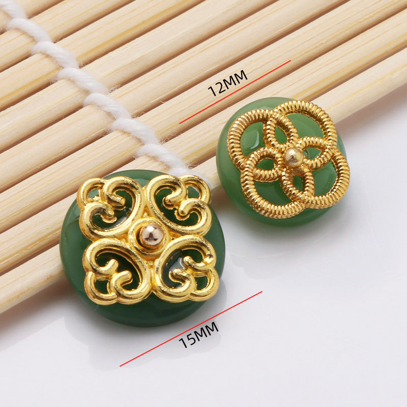 In Stock Wholesale Chinese style Shank Button Metal Buttons for Clothes-276