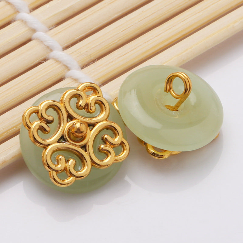 In Stock Wholesale Chinese style Shank Button Metal Buttons for Clothes-276