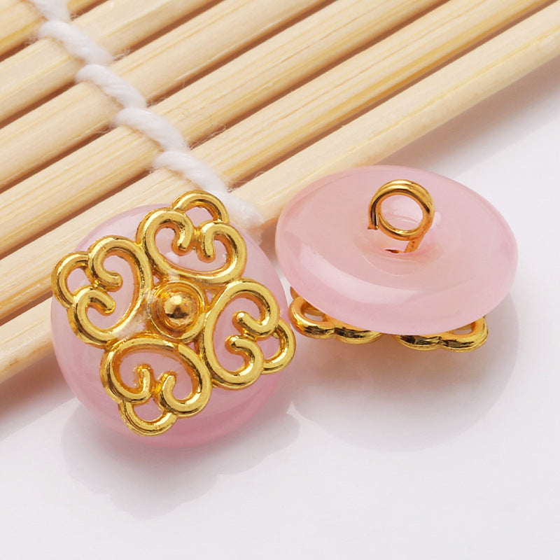In Stock Wholesale Chinese style Shank Button Metal Buttons for Clothes-276