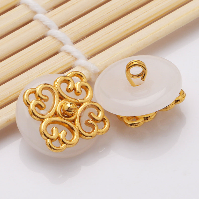In Stock Wholesale Chinese style Shank Button Metal Buttons for Clothes-276