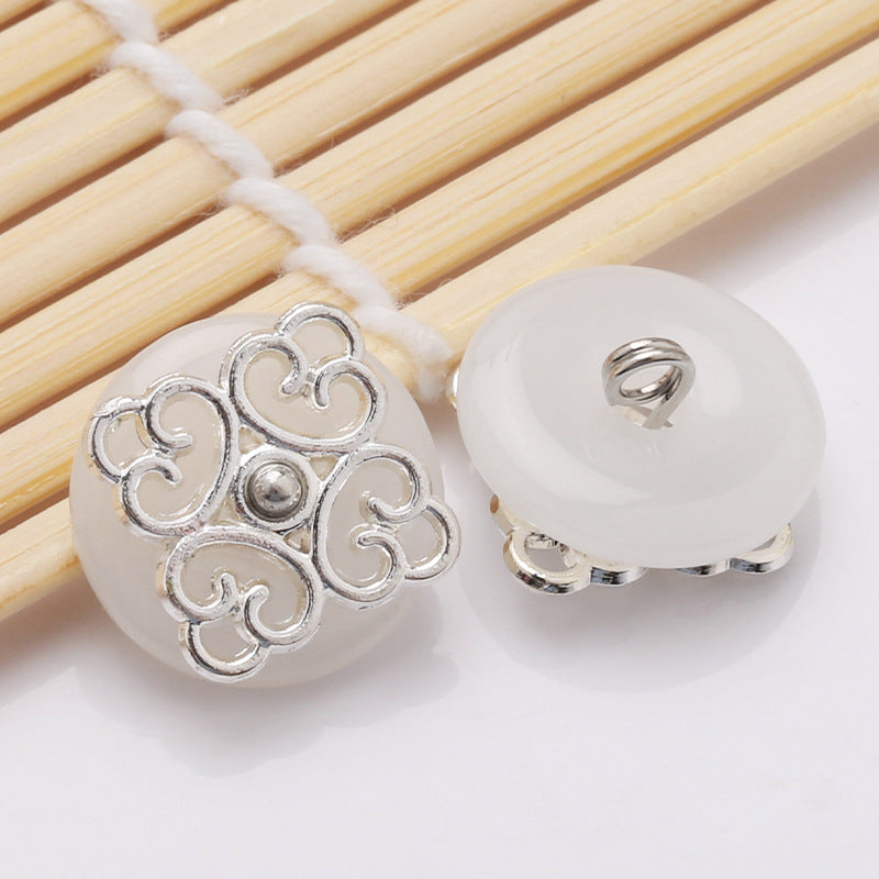 In Stock Wholesale Chinese style Shank Button Metal Buttons for Clothes-276