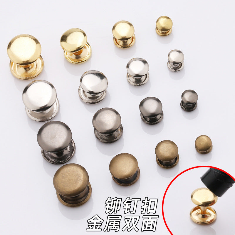 6-10mm Full Copper Double-sided Rivets Do Not Rust Bump Leather Bags Advertising Diy Hat Nails Gold Silver-279