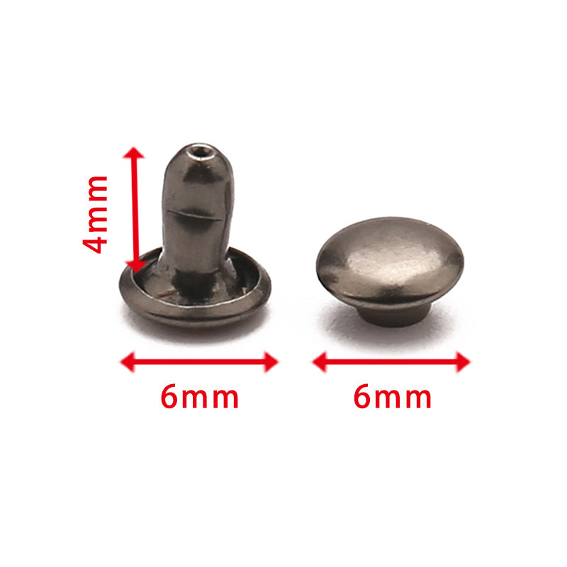 6-10mm Full Copper Double-sided Rivets Do Not Rust Bump Leather Bags Advertising Diy Hat Nails Gold Silver-279