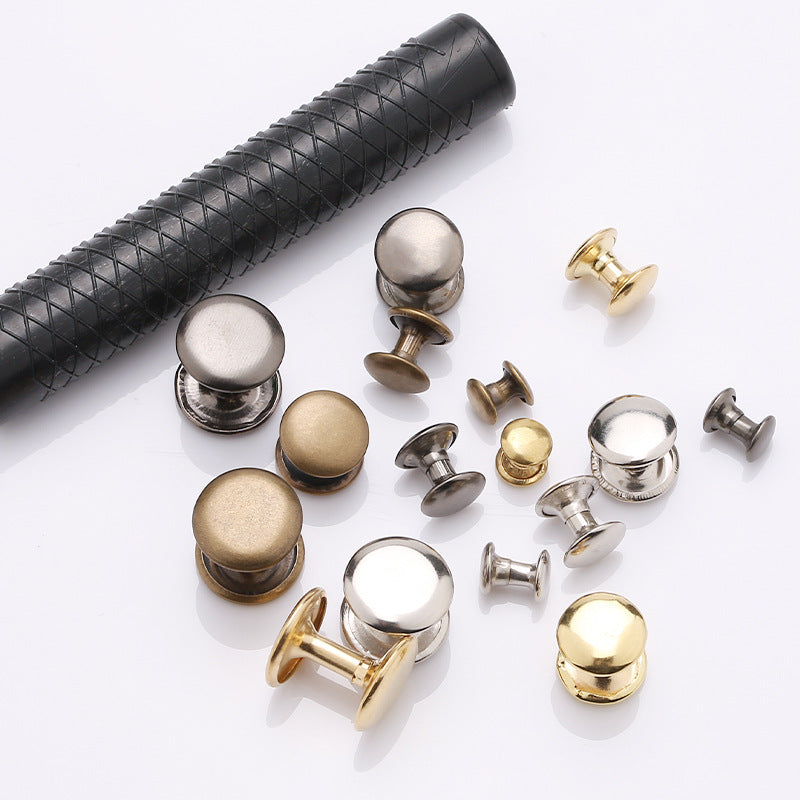 6-10mm Full Copper Double-sided Rivets Do Not Rust Bump Leather Bags Advertising Diy Hat Nails Gold Silver-279