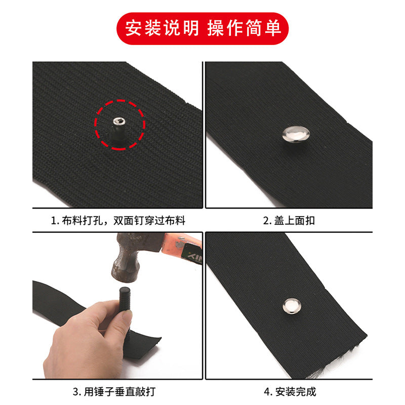 6-10mm Full Copper Double-sided Rivets Do Not Rust Bump Leather Bags Advertising Diy Hat Nails Gold Silver-279