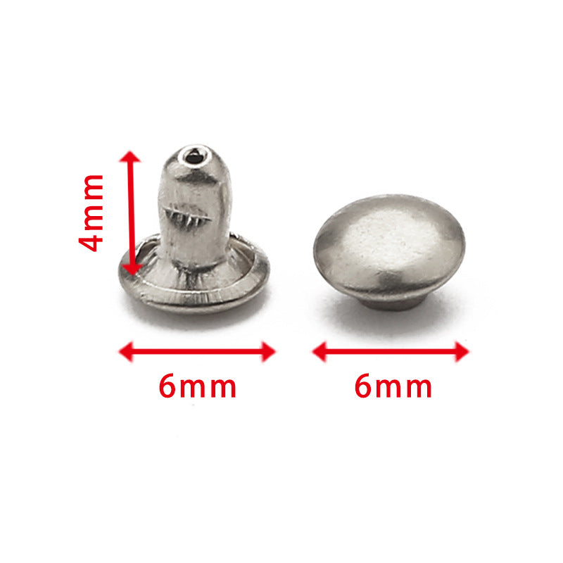 6-10mm Full Copper Double-sided Rivets Do Not Rust Bump Leather Bags Advertising Diy Hat Nails Gold Silver-279