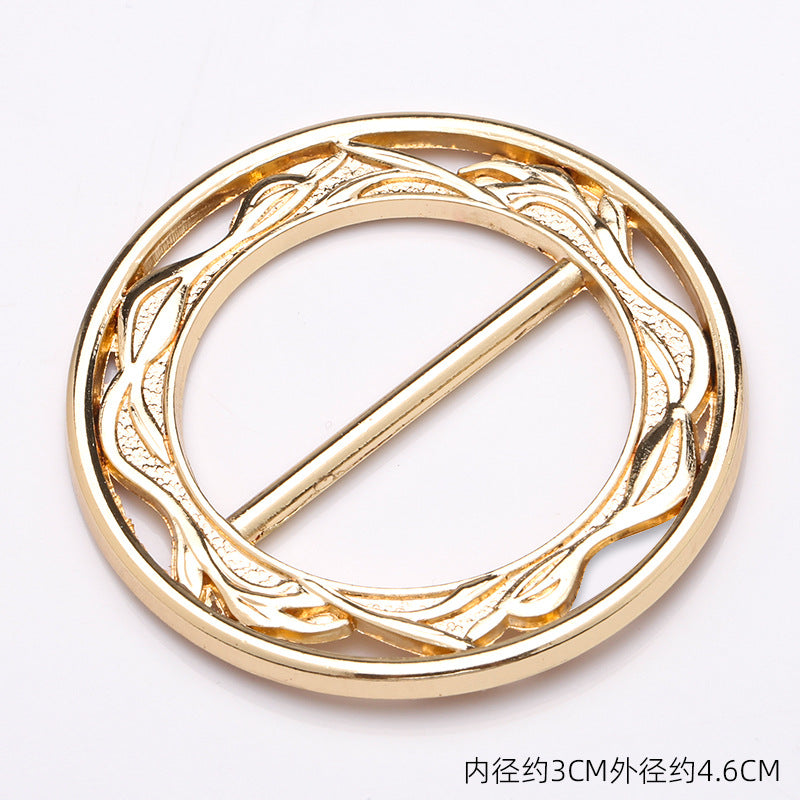 Original Factory Stock Direct Supply of Silver Gold Custom Circular Metal Release Buckle Wholesale-280