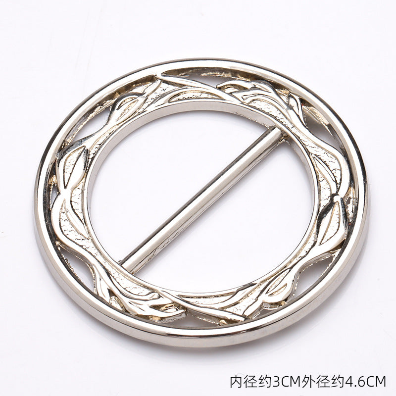Original Factory Stock Direct Supply of Silver Gold Custom Circular Metal Release Buckle Wholesale-280