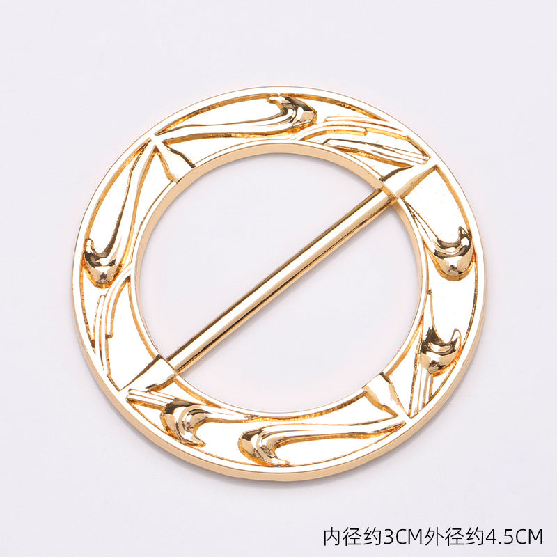 Original Factory Stock Direct Supply of Silver Gold Custom Circular Metal Release Buckle Wholesale-280