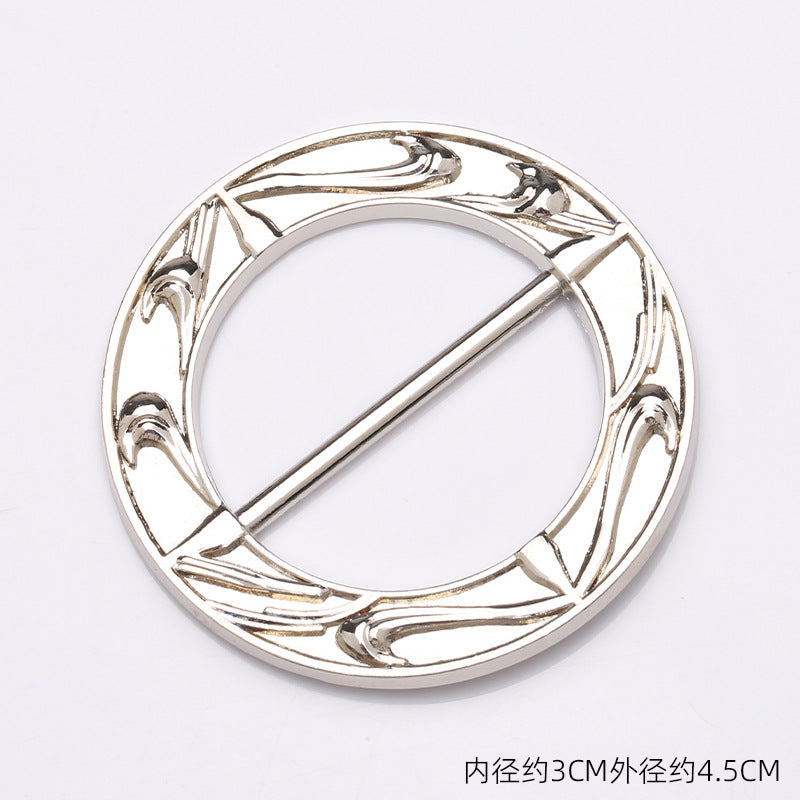 Original Factory Stock Direct Supply of Silver Gold Custom Circular Metal Release Buckle Wholesale-280