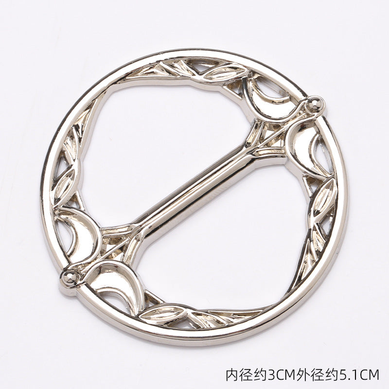 Original Factory Stock Direct Supply of Silver Gold Custom Circular Metal Release Buckle Wholesale-280