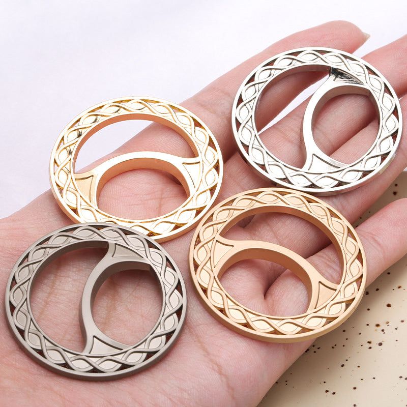 Fashion Metal Silk Towel Buckle Rectangular Ring Waist Shirt/T-Shirt/Tie Windbreaker Hem Joker Decorative Buckle-280