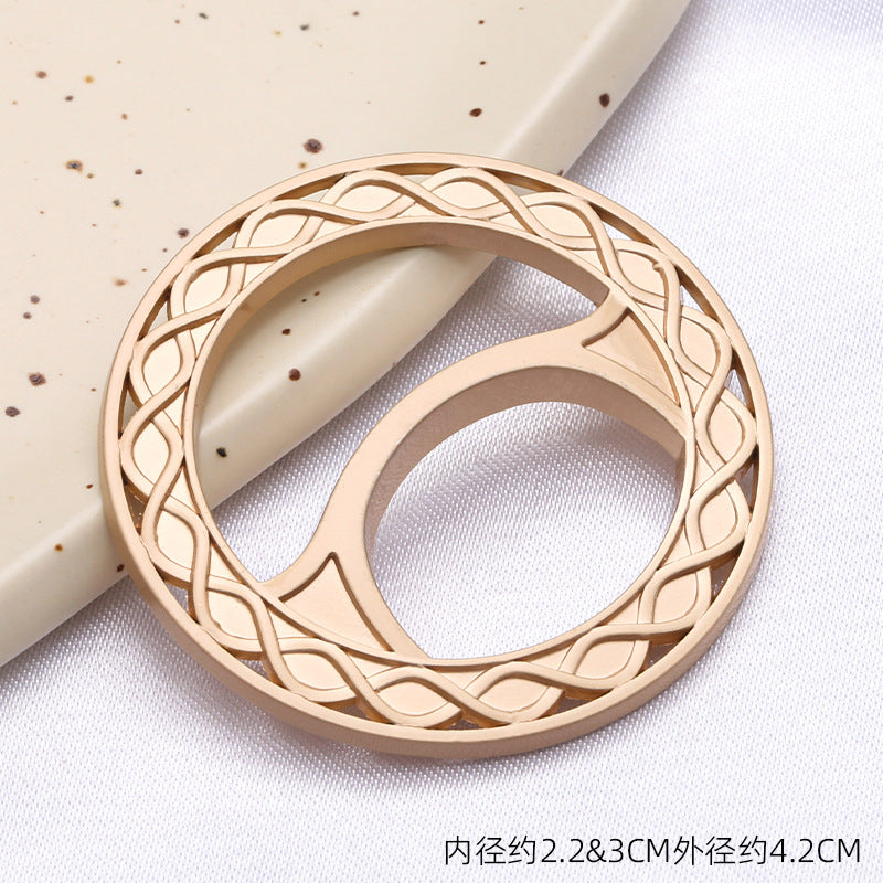 Fashion Metal Silk Towel Buckle Rectangular Ring Waist Shirt/T-Shirt/Tie Windbreaker Hem Joker Decorative Buckle-280