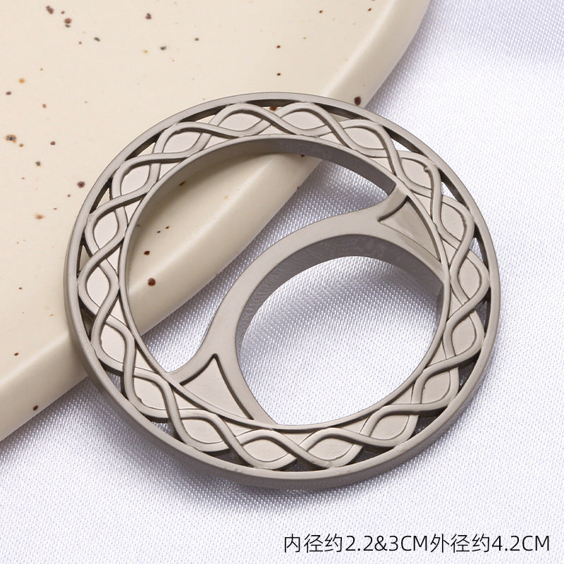 Fashion Metal Silk Towel Buckle Rectangular Ring Waist Shirt/T-Shirt/Tie Windbreaker Hem Joker Decorative Buckle-280