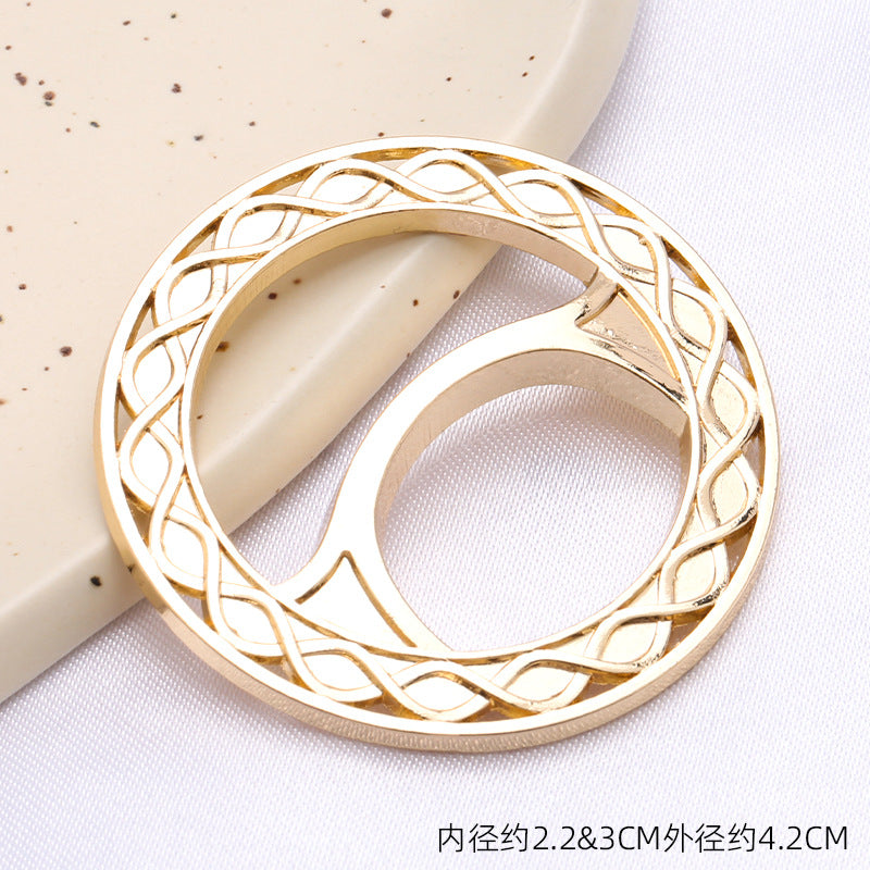 Fashion Metal Silk Towel Buckle Rectangular Ring Waist Shirt/T-Shirt/Tie Windbreaker Hem Joker Decorative Buckle-280