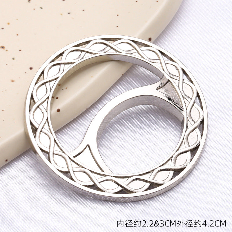 Fashion Metal Silk Towel Buckle Rectangular Ring Waist Shirt/T-Shirt/Tie Windbreaker Hem Joker Decorative Buckle-280