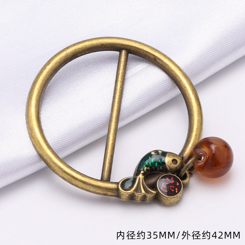 Apparel & Accessories Garment & Processing Accessories Buckles YN Scarf Ring T Shirt Tie Clips for Women Side Waist Tightener Clips Clothing Wrap Holder Round Circle Clip Belt Buckle-281