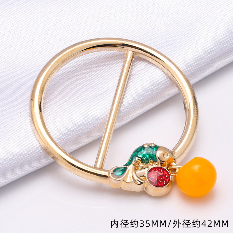 Apparel & Accessories Garment & Processing Accessories Buckles YN Scarf Ring T Shirt Tie Clips for Women Side Waist Tightener Clips Clothing Wrap Holder Round Circle Clip Belt Buckle-281
