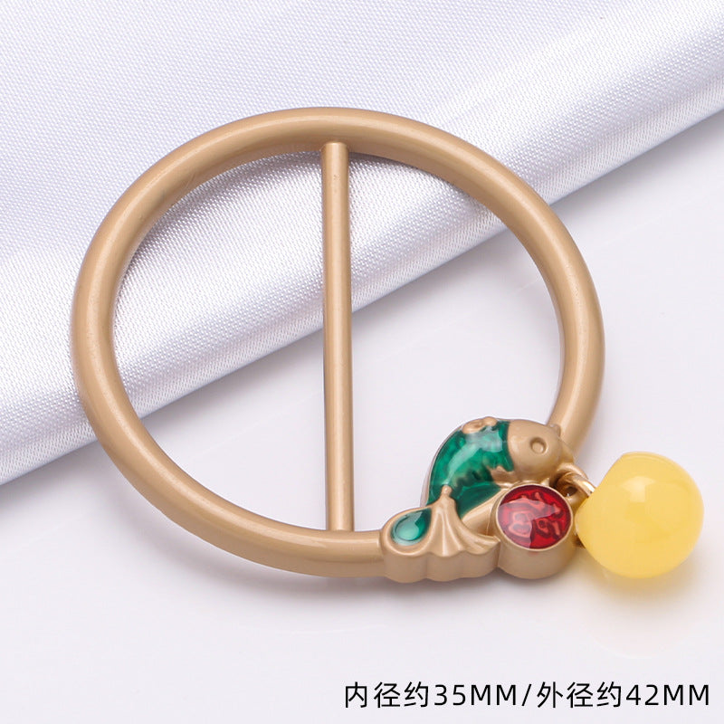 Apparel & Accessories Garment & Processing Accessories Buckles YN Scarf Ring T Shirt Tie Clips for Women Side Waist Tightener Clips Clothing Wrap Holder Round Circle Clip Belt Buckle-281