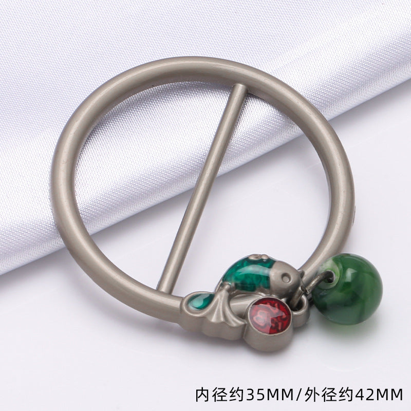 Apparel & Accessories Garment & Processing Accessories Buckles YN Scarf Ring T Shirt Tie Clips for Women Side Waist Tightener Clips Clothing Wrap Holder Round Circle Clip Belt Buckle-281