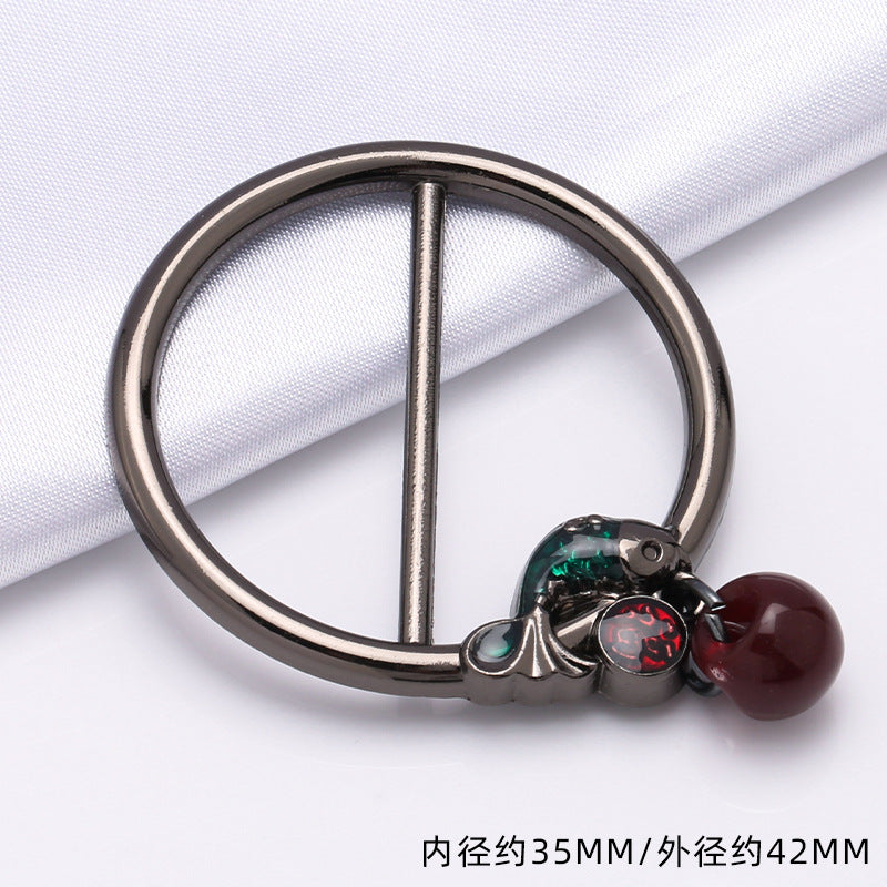 Apparel & Accessories Garment & Processing Accessories Buckles YN Scarf Ring T Shirt Tie Clips for Women Side Waist Tightener Clips Clothing Wrap Holder Round Circle Clip Belt Buckle-281
