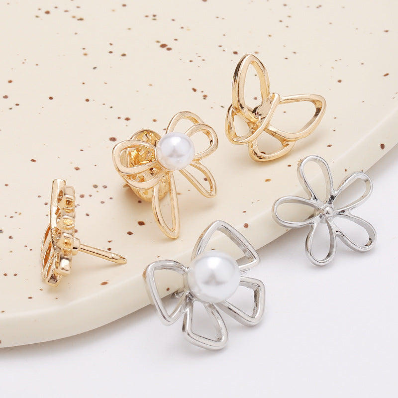 Anti polishing button No sew fixed detachable invisible button Four-leaf clover bow 2025 new-283