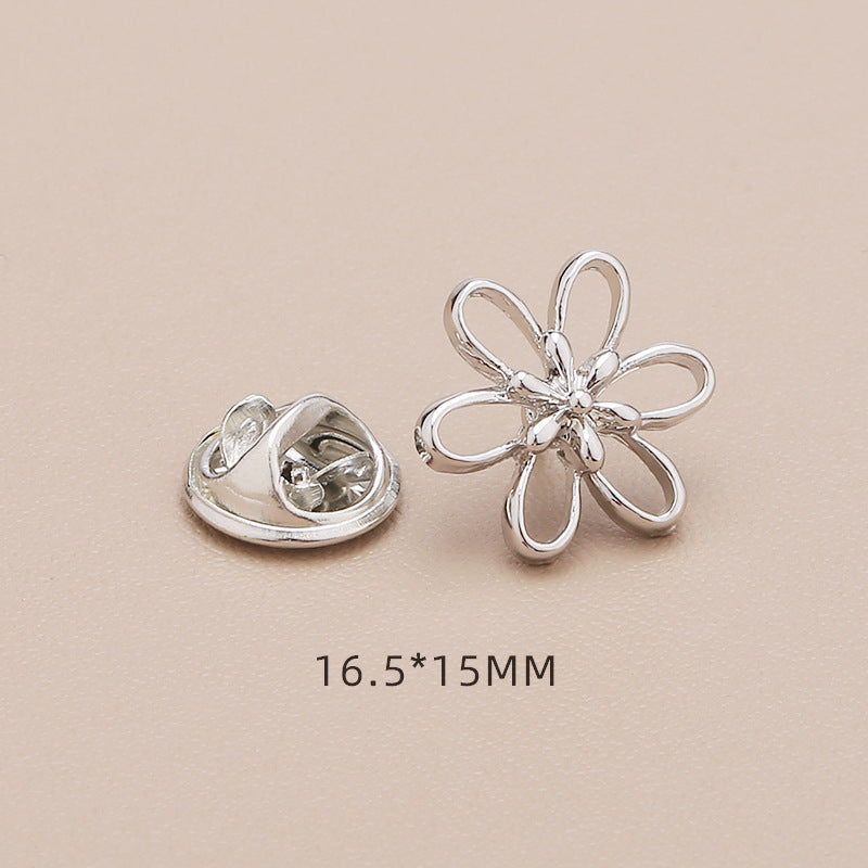 Anti polishing button No sew fixed detachable invisible button Four-leaf clover bow 2025 new-283