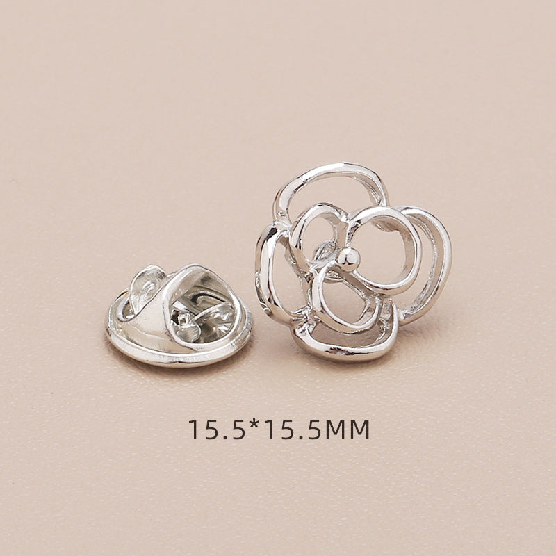 Anti polishing button No sew fixed detachable invisible button Four-leaf clover bow 2025 new-283