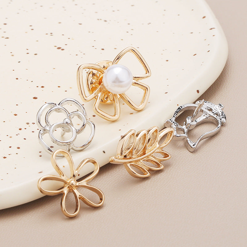 Anti polishing button No sew fixed detachable invisible button Four-leaf clover bow 2025 new-283