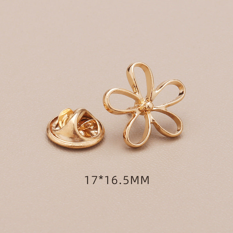 Anti polishing button No sew fixed detachable invisible button Four-leaf clover bow 2025 new-283