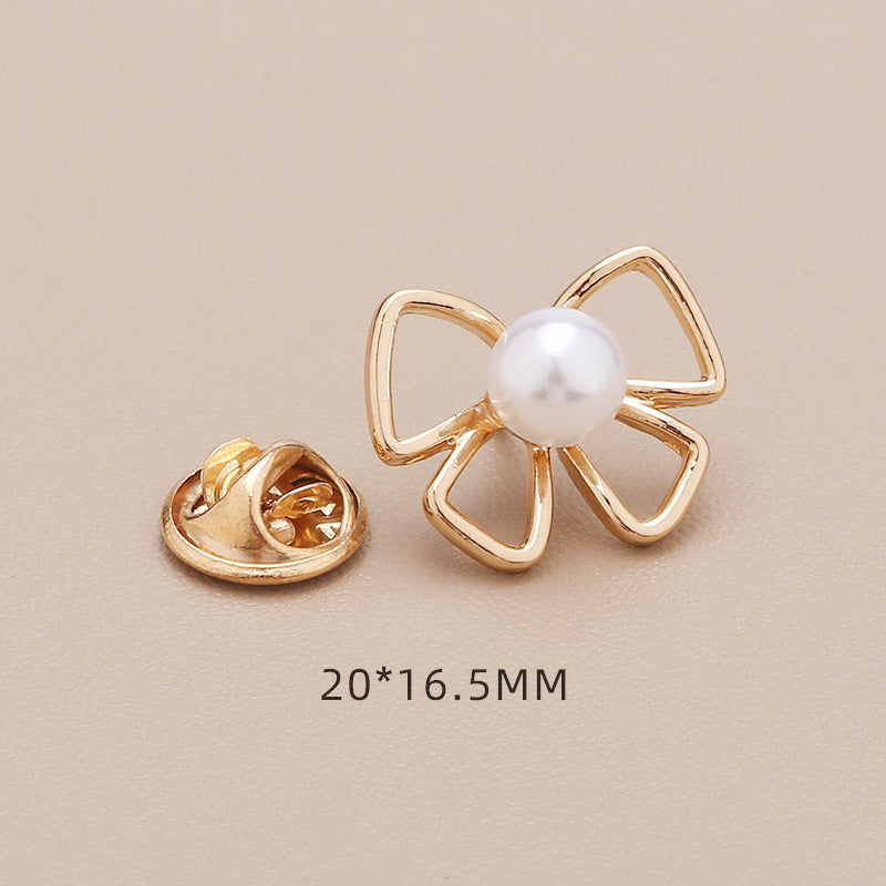 Anti polishing button No sew fixed detachable invisible button Four-leaf clover bow 2025 new-283