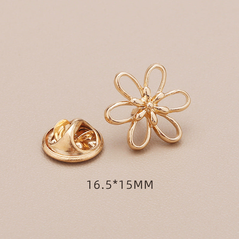 Anti polishing button No sew fixed detachable invisible button Four-leaf clover bow 2025 new-283