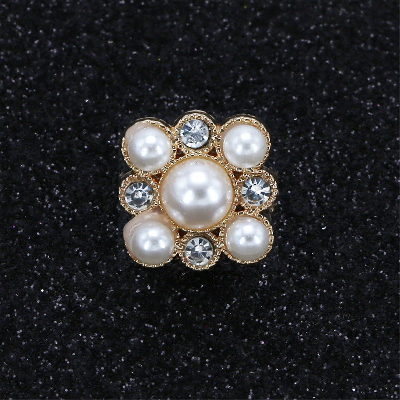 2025 OEM Fashion Custom Highly zinc alloy buttons Diamond Pearl snap buttons for clothes-284