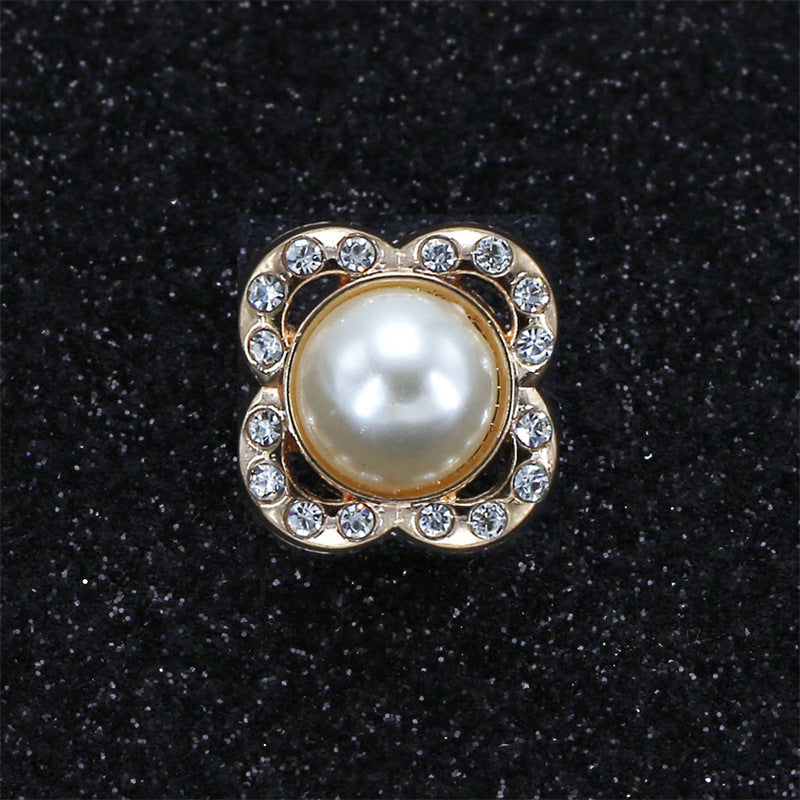 2025 OEM Fashion Custom Highly zinc alloy buttons Diamond Pearl snap buttons for clothes-284