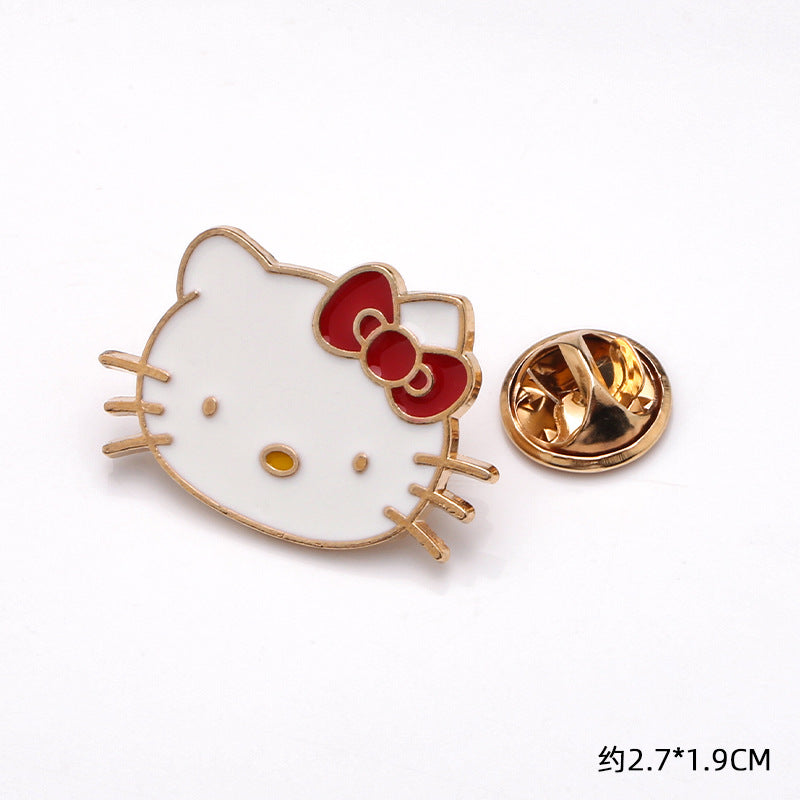Cartoon Cute Sanrio Brooch Cute Soft Cute Cat Kt Cat Metal Badge Metal Pins-273