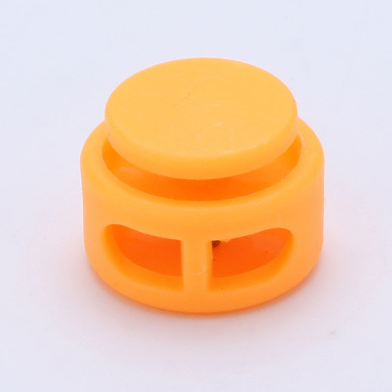 Factory Wholesale Garment Accessories Spring Plastic Cord Stopper Black 2 Holes Cord Lock for Clothing Bag Shoes Hats-289