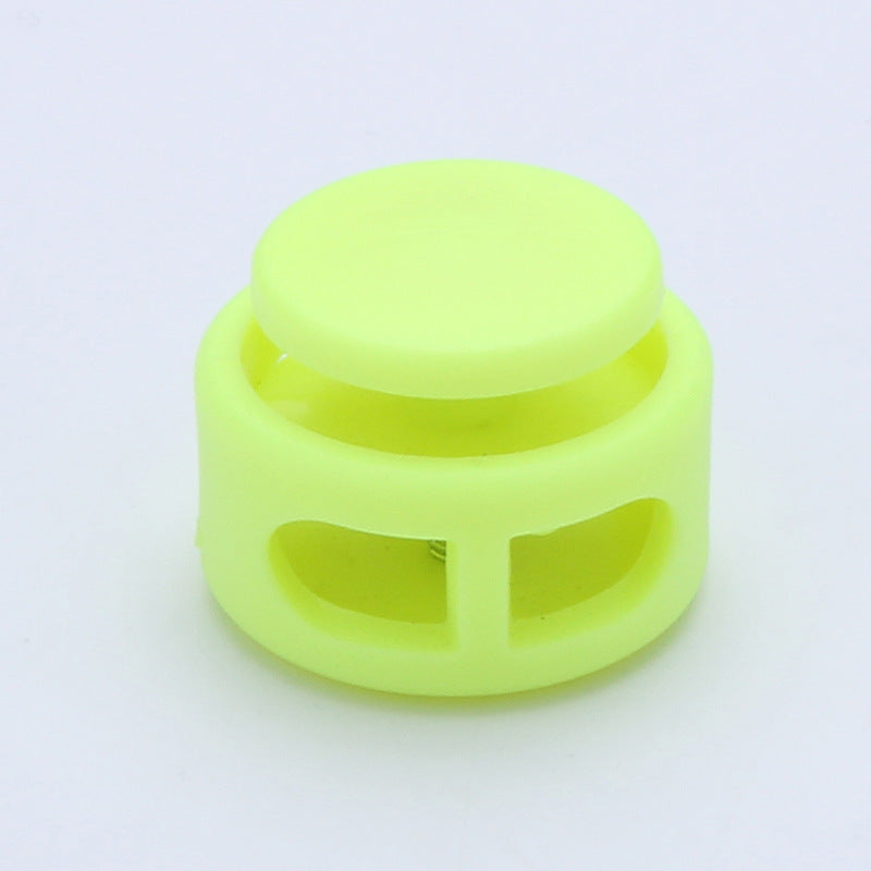 Factory Wholesale Garment Accessories Spring Plastic Cord Stopper Black 2 Holes Cord Lock for Clothing Bag Shoes Hats-289