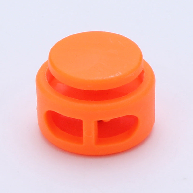 Factory Wholesale Garment Accessories Spring Plastic Cord Stopper Black 2 Holes Cord Lock for Clothing Bag Shoes Hats-289