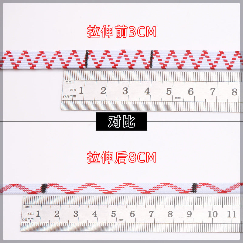 Wholesale 3mm 5mm 6mm Flat Elastic Band Stretchable Cord Trim Spandex String Pack in Spool Roll for Sewing Clothing -9