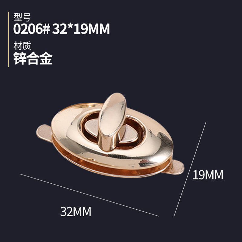 Luggage leather accessories die-casting lock oval lock egg-shaped lock leather-29