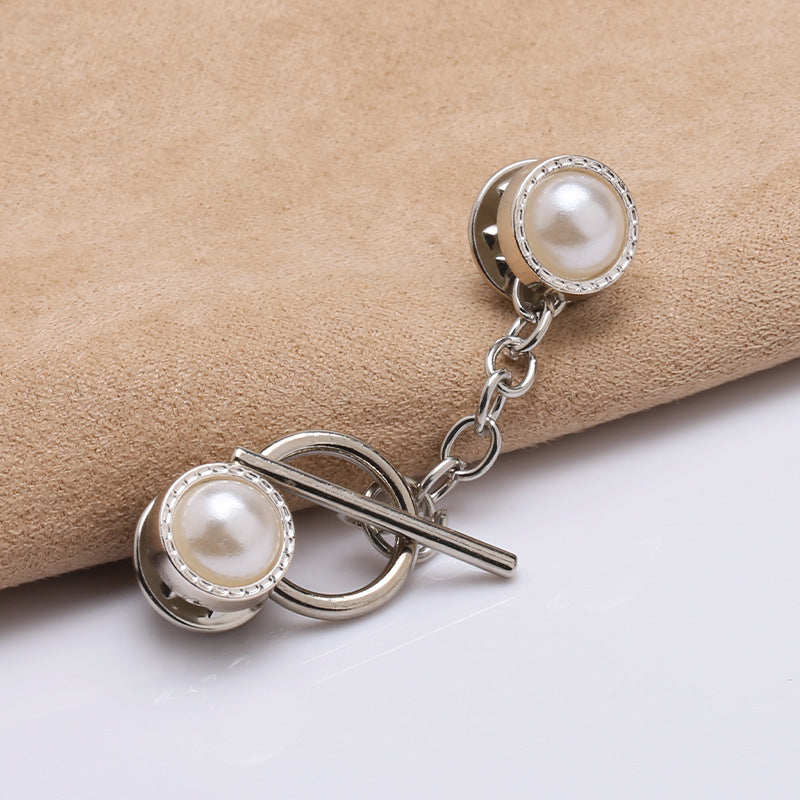 sterling silver 18k gold plated Freshwater pearl beads clasp accessory DIY mountings Trendy Jewelry wholesale-290