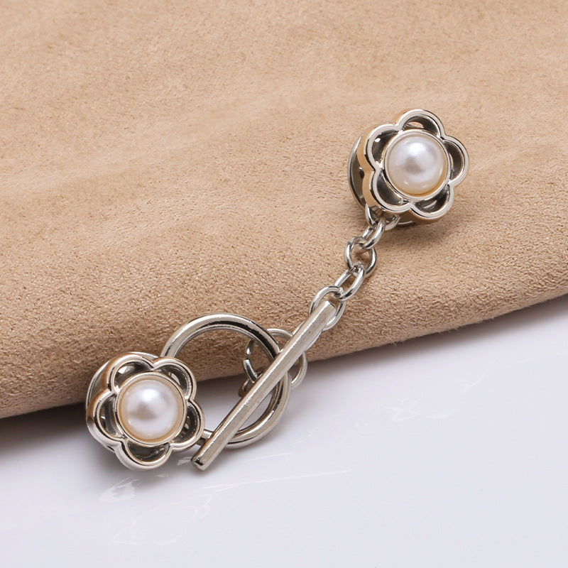 sterling silver 18k gold plated Freshwater pearl beads clasp accessory DIY mountings Trendy Jewelry wholesale-290