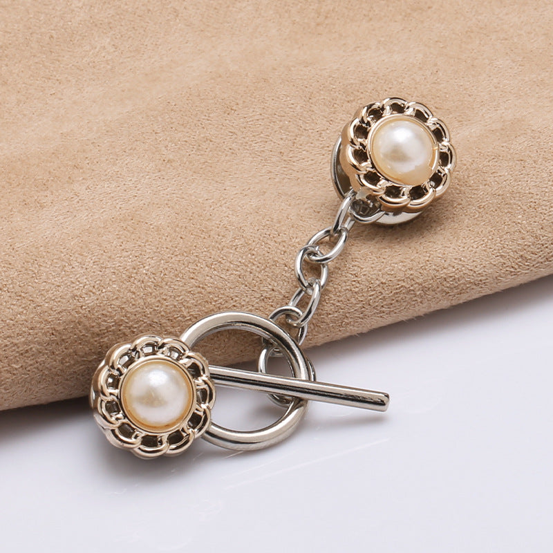 sterling silver 18k gold plated Freshwater pearl beads clasp accessory DIY mountings Trendy Jewelry wholesale-290