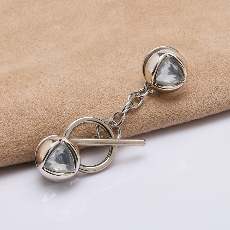 sterling silver 18k gold plated Freshwater pearl beads clasp accessory DIY mountings Trendy Jewelry wholesale-290
